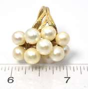 Vintage Custom Pearl Cluster Ring in 14KT Yellow Gold