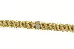 14K Yellow Gold 5.3mm Michael Dawkins Beaded Diamond Chain Bracelet