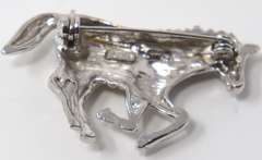 Roman Crystal Horse Brooch