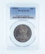 AU55 1824/4 Capped Bust Half Dollar - Graded PCGS