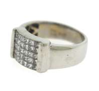 Dazzling White Gold 1cts Princess Cut Wedding Band
