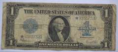 1923 $ 1 Silver Cert Star Note
