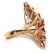 Gorgeous Marquise Ruby w Diamond accent Ring