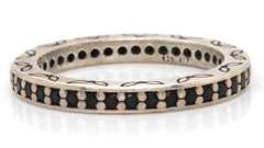 Chic Silver Pandora Black CZ Eternity Ring
