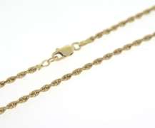 Popular 14kt Yellow Gold Rope Chain Necklace