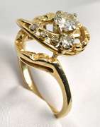 Interesting Nugget Style Diamond Ring