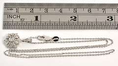 Filigree Diamond Pendant Necklace in 14K WG