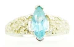 Kabana Sterling Blue Topaz Ring, Size 9.25