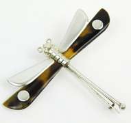 Early William Spratling Sterling Shell Dragonfly Pin