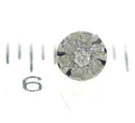 Gorgeous White Gold Cluster Flower Style Diamond Earrings