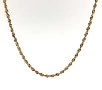Popular 14kt Yellow Gold Rope Chain Necklace