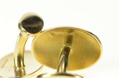 18K Yellow Gold Tiffany & Co. Oval HGS Monogram Classic Cuff Links