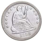 1858 Seated Liberty Quarter