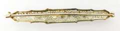 Antique 14K White Gold Filigree Bar Pin