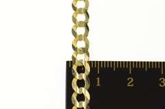 10K Yellow Gold 5.5mm Curb Link Classic Statement Chain Necklace
