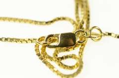 14K Yellow Gold 1.0mm Box Chain Square Classic Link Necklace
