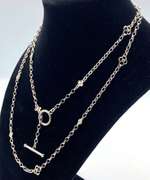 Stylish Sterling and Cubic Zirconia Chain