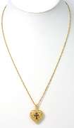 Beautiful Heart Pendant & Chain, 14KT