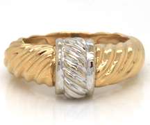 Delightful 14kt YG Cable Style Textured Ring