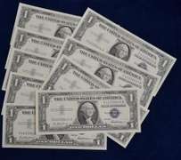 9  Consecutive BU One Dollar Silver Certificate
