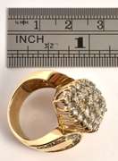 Bold 14k Diamond Cluster