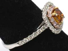 Sweet & Sparkly Multi-Color Diamond Ring in 14KT White Gold