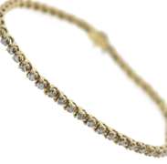 Charming Yellow Gold Diamond Tennis Bracelet