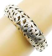 Silpada Sterling Filigree Hinged Bangle Bracelet