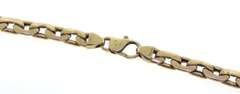 Pleasing Yellow Gold Modified Curb Link Chain Necklace