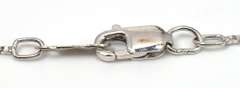 Sterling Silver Necklace with Floating White Stone Pendant