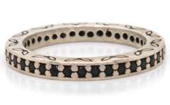 Chic Silver Pandora Black CZ Eternity Ring