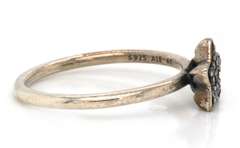 Playful Pandora Sterling Silver CZ Star Ring