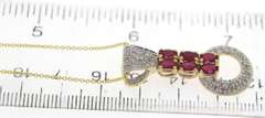 Wonderful Yellow Gold Rubies and Diamond Necklace