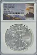 Perfect First Releases 2015 $1 Silver Eagle. NGC MS70