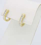 18k Huggie .95CTW Diamond Earrings