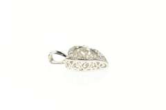 10K White Gold Diamond Classic Simple Heart Love Symbol Pendant