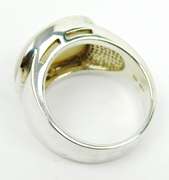 Chunky Sterling Silver Mother of Pearl ring, Size 9.5