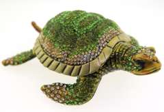 Turtle Rhinestone Trinket Box