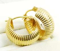 2 Pairs of 14K Yellow Gold Small Hoop Earrings