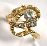 Interesting Nugget Style Diamond Ring