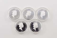 2013 Niue $2 Story Of Osiris 25g Silver Proof 5 Coin Set - Box & COA