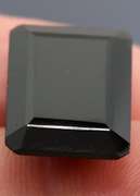 Diamond black 12.02ct emerald cut Onyx