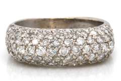 Glittering 14kt WG Pave Diamond Ring