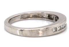 Classic 18kt WG Princess Cut Channel Set Diamond Band