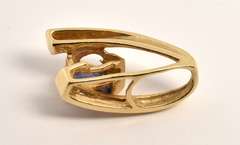 Modern Tanzanite & Diamond Pendant