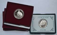 4 Silver GW 1982 Comm Halves