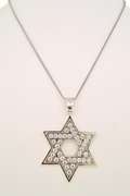 Fantastic Star of David 3.79cts Diamond Necklace