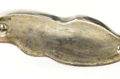 Sterling Silver Two Tone Zebra Pattern Leaf Statement Pin/Brooch