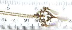 Antique Seed and River Pearl Pendant on Chain