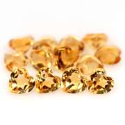 sparkling heart cut 3.07ct 13pc golden Citrine set